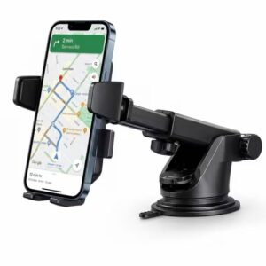Adjustable Dashboard & Windshield Car Phone Mount with Telescopic Arm--0