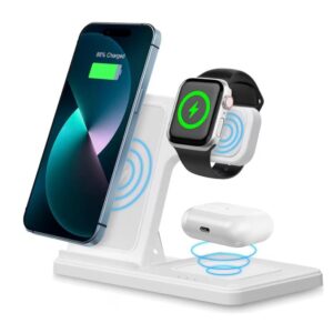 3-in-1 Wireless Charging Station for Phone, Watch & Earbuds