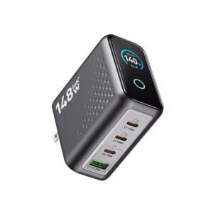 148W GaN Fast Charger with Smart Screen & 3 USB Ports